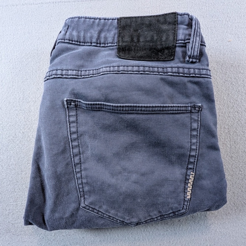 Neuw Lou Slim Jeans Mens 34x32 Blue Faded Button Fly Denim Pants